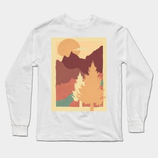 Maroon Monday nature scene Long Sleeve T-Shirt